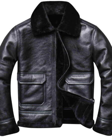 Black Leather Jacket for Autumn Winter